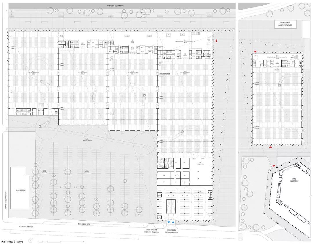 平面圖，斯特拉斯堡展覽中心Strasbourg Exhibition Centre／Kengo Kuma 隈研吾