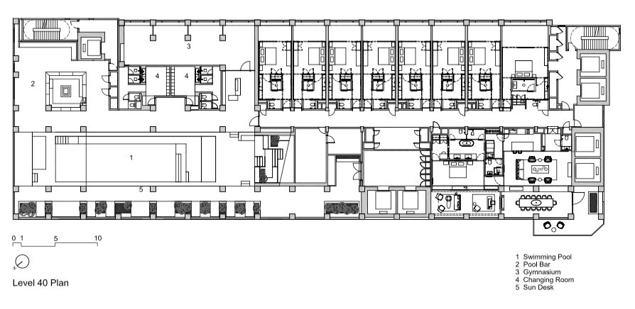 40層平面圖 馬來西亞吉隆坡阿麗拉孟沙酒店Alila Bangsar Kuala Lumpur╱如恩設計研究室