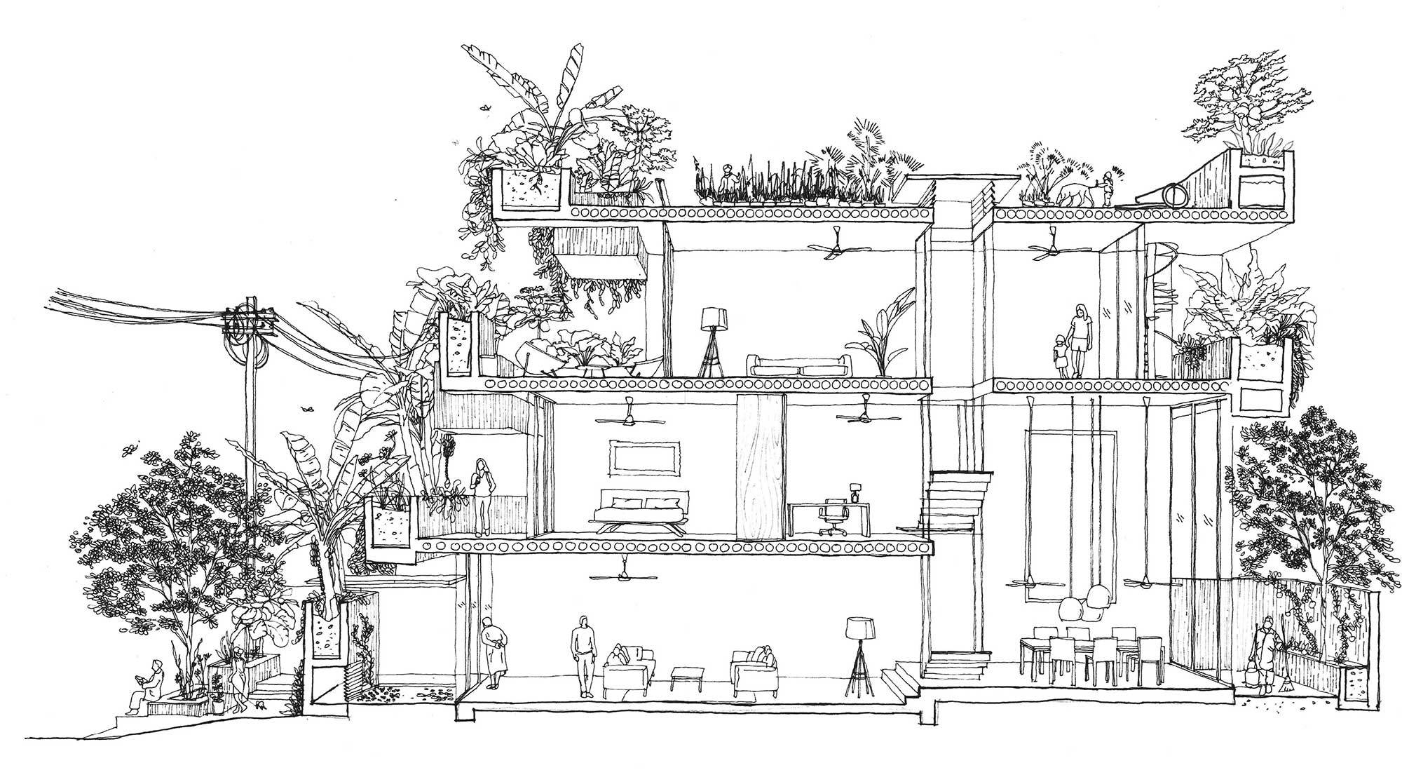 馬來西亞綠建築 垂直綠化 垂直農場 屋頂花園 私人住宅Planter Box House╱Formzero建築師事務所