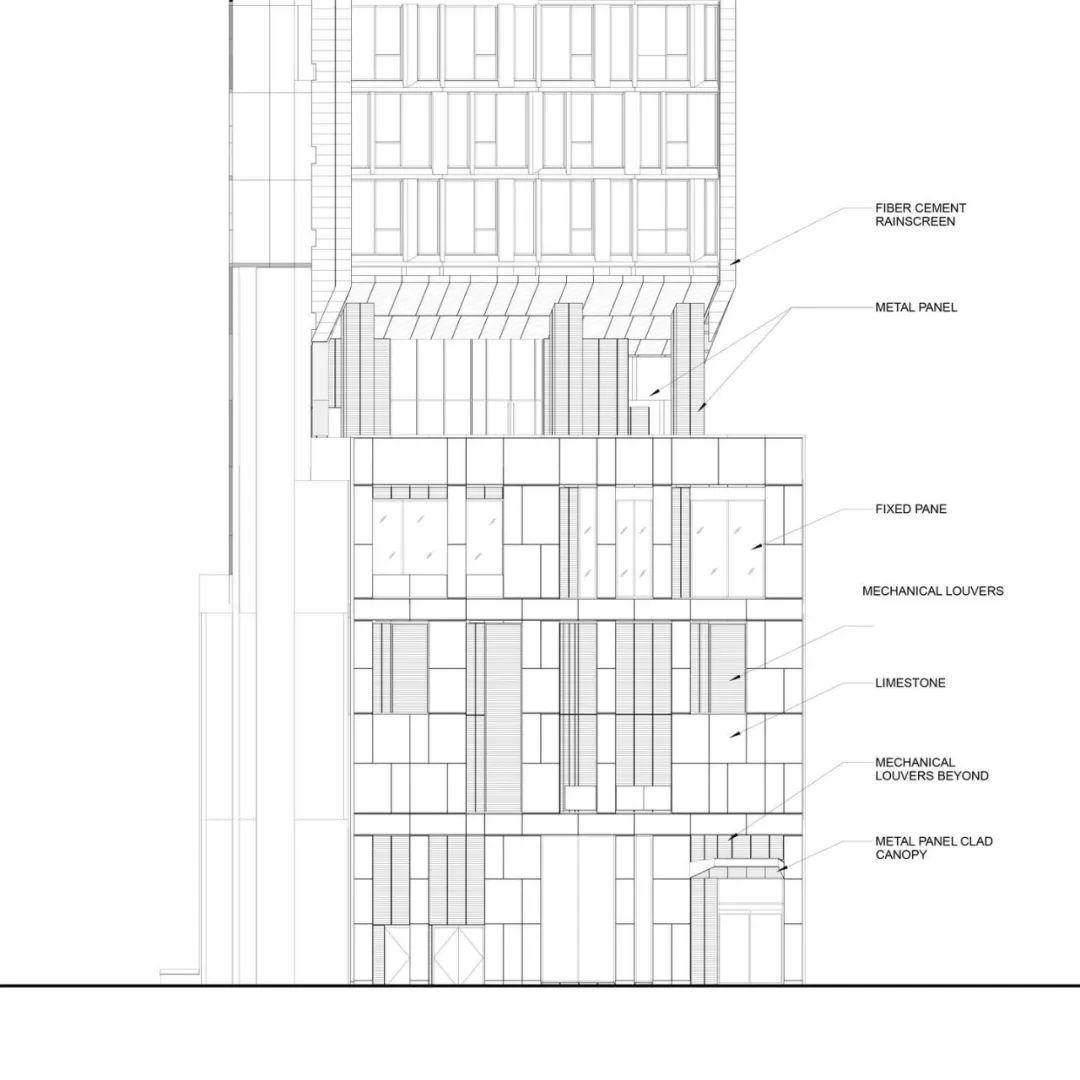 立面圖 Elevation 模組化酒店 紐約 Manhattan AC Hotel by Marriott ╱Danny Forster & Architecture