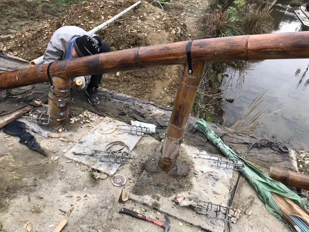 china bamboo structure bridge 懸臂竹構造橋安徽懸岸飛橋╱來建築設計工作室