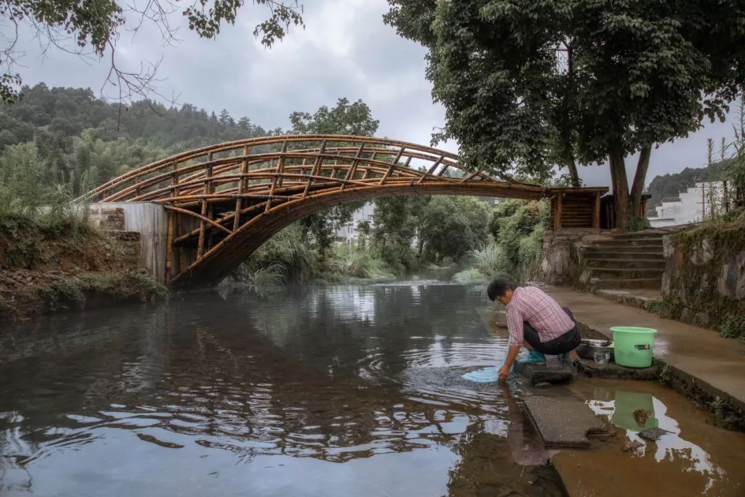 china bamboo structure bridge 懸臂竹構造橋安徽懸岸飛橋╱來建築設計工作室