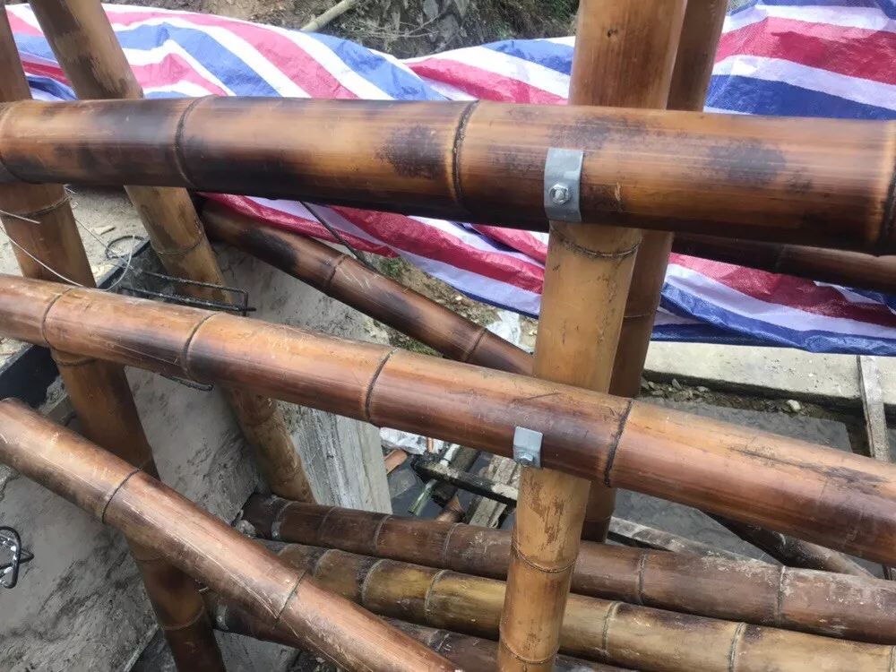 施工細部 detail china bamboo structure bridge 懸臂竹構造橋安徽懸岸飛橋╱來建築設計工作室