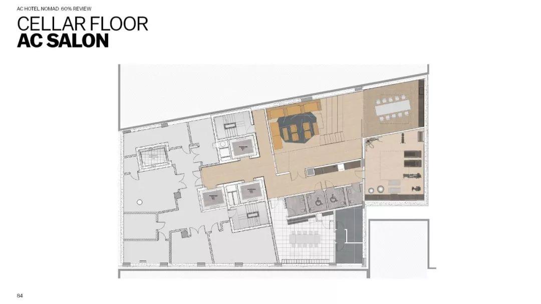 地下平面圖 Plan 模組化酒店 紐約 Manhattan AC Hotel by Marriott ╱Danny Forster & Architecture