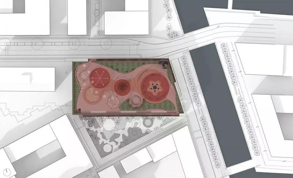 哥本哈根立體停車場屋頂運動樂園Park ‘n’ Play╱JAJA Architects 平面圖,哥本哈根立體停車場屋頂運動樂園Park ‘n’ Play╱JAJA Architects