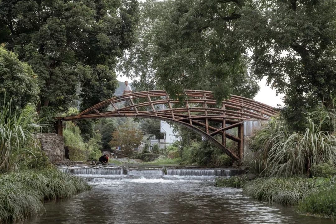 china bamboo structure bridge 懸臂竹構造橋安徽懸岸飛橋╱來建築設計工作室