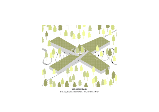 挪威森林裡的綠色開放工廠，Vestre「The Plus 家具工廠」╱BIG