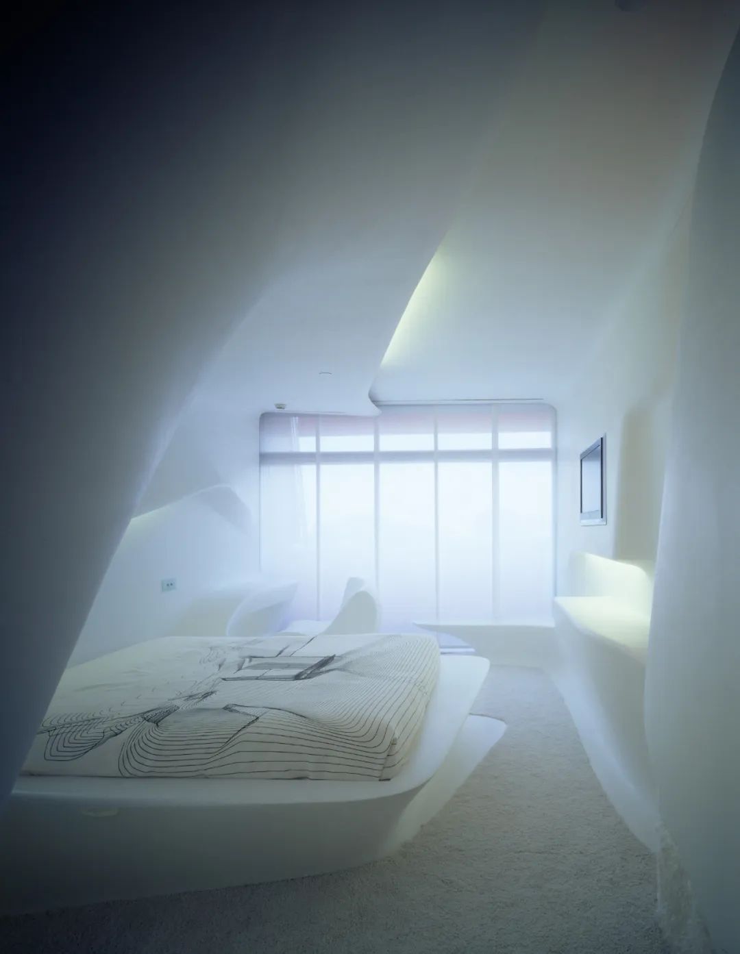 馬德里Puerta America酒店房間室內設計／Zaha Hadid