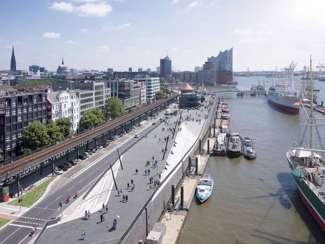 Zaha Hadid 建築師事務所設計的漢堡河濱景觀步道入圍建築獎