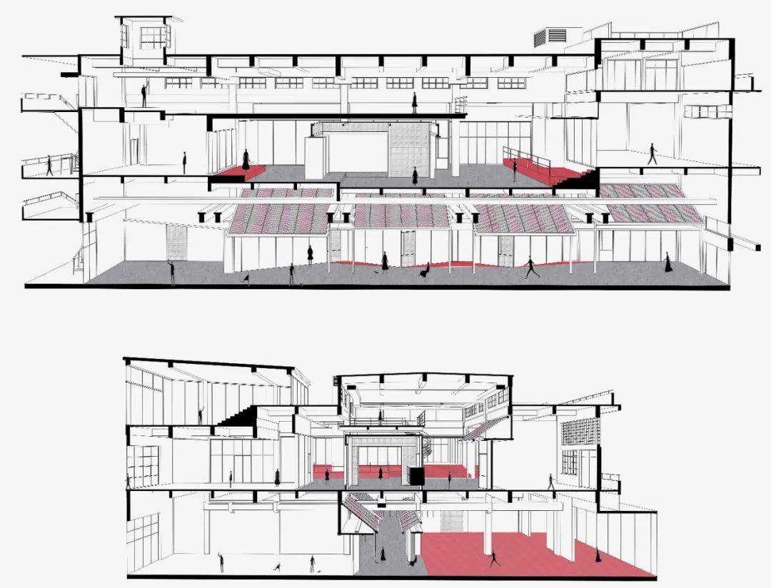 室內室外化灰空間和街道分析圖