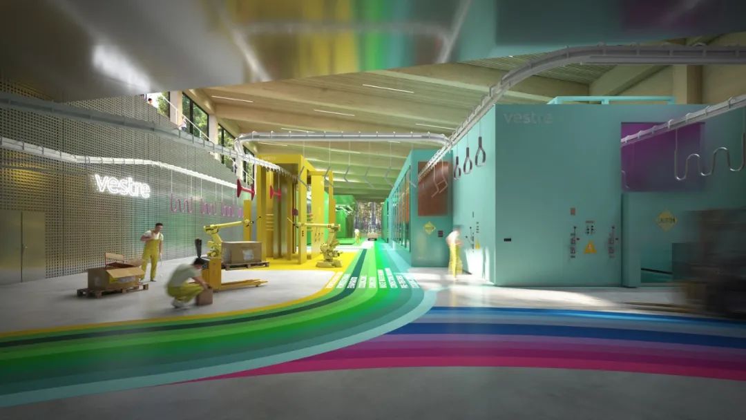 挪威森林裡的綠色開放工廠，Vestre「The Plus 家具工廠」╱BIG