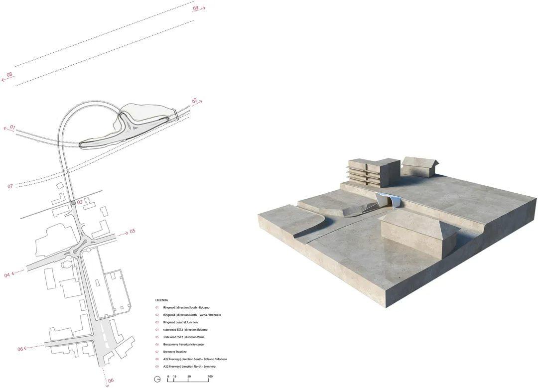 平面圖和作品模型 ©MoDusArchitects
