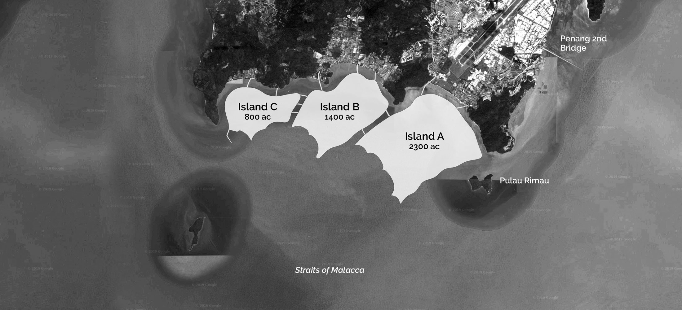 馬來西亞檳城南島總體規劃 Penang South Islands (PSI) 國際競圖基地位置