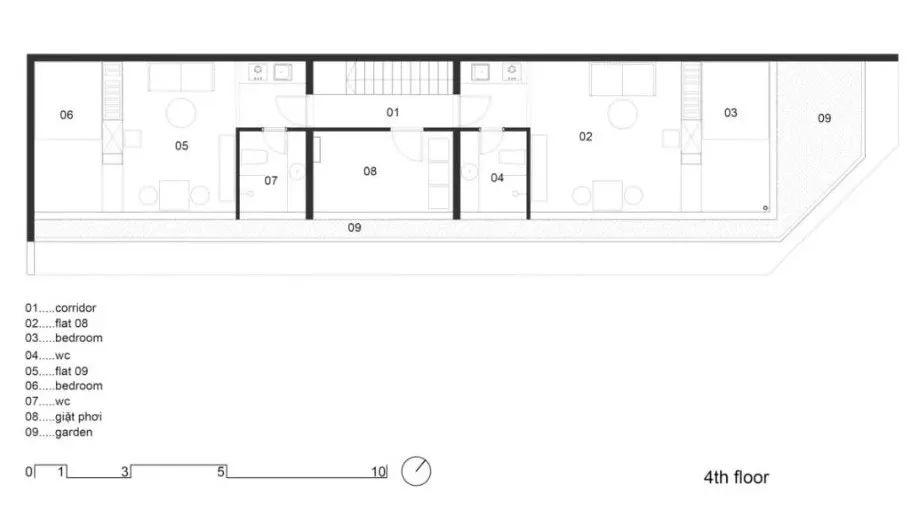 五樓平面圖 越南戴安出租公寓 Vietnam Đại An Rental Apartment／H.2