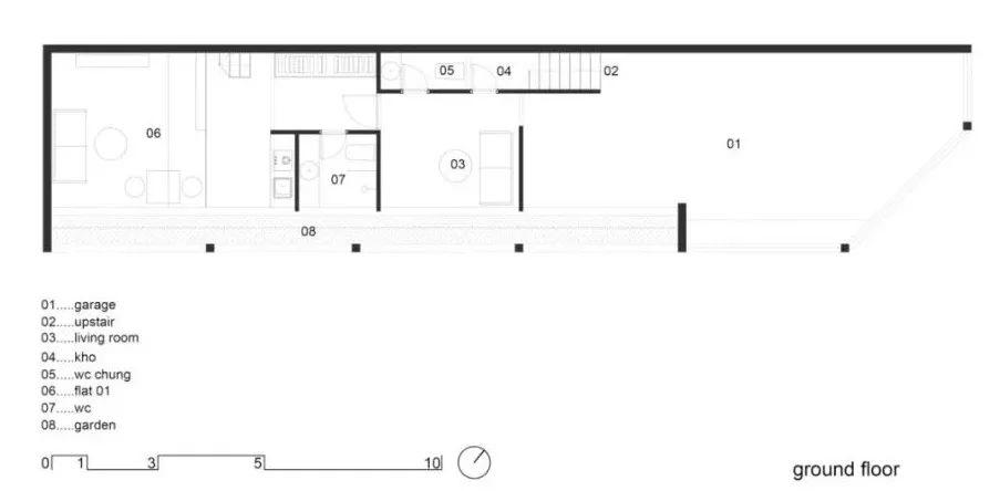 一樓平面圖 越南戴安出租公寓 Vietnam Đại An Rental Apartment／H.2