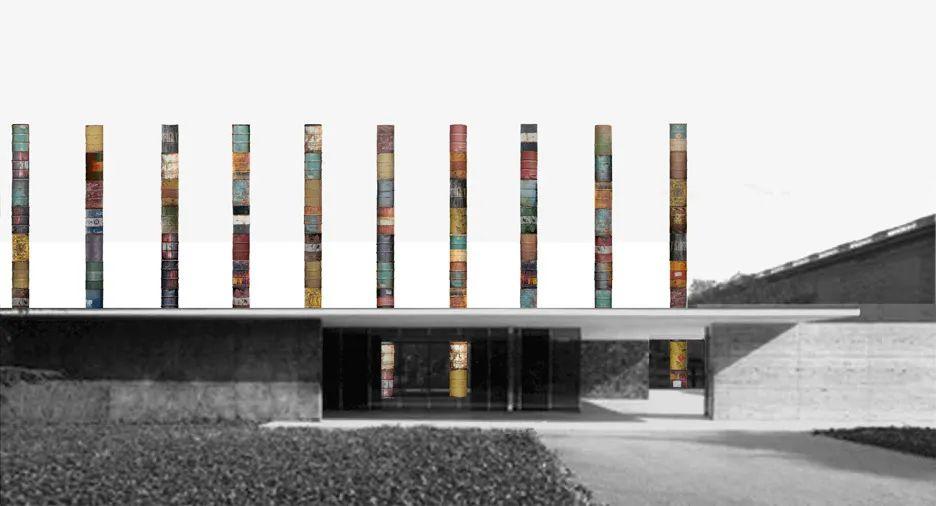  巴塞隆納德國館藝術裝置 Barcelona Pavilion Art Installation