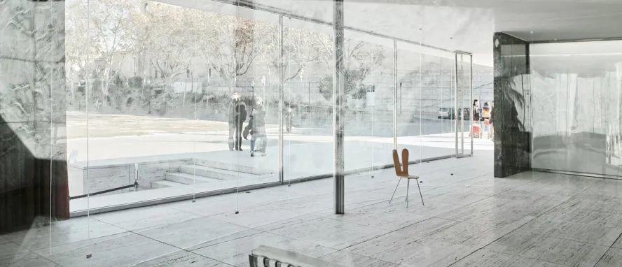  巴塞隆納德國館藝術裝置 Barcelona Pavilion Art Installation