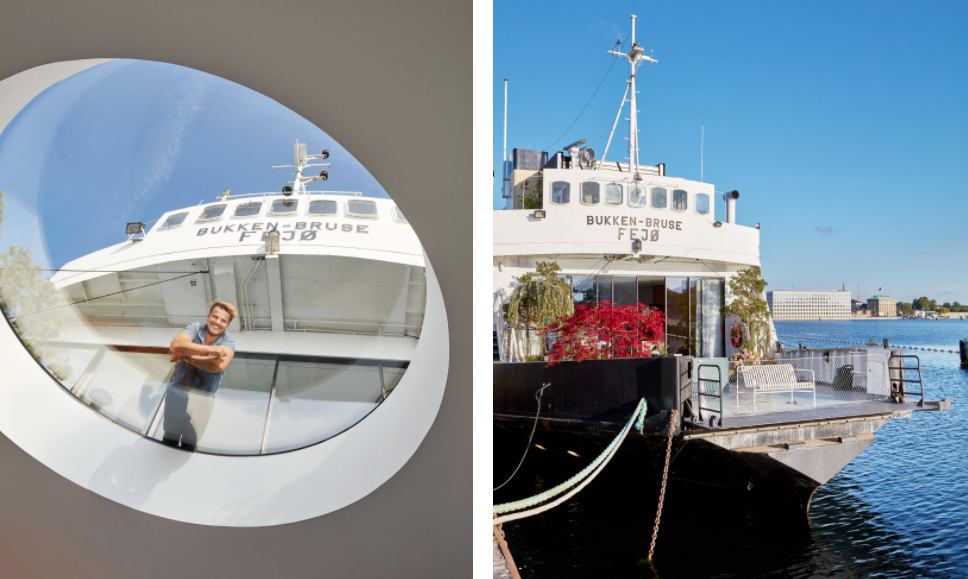 Bjarke Ingels 與他在「SS Ingels」遊艇上的家