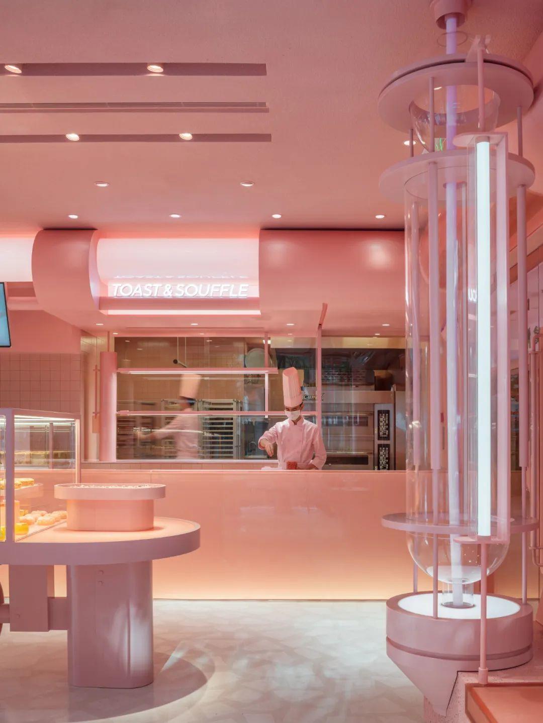 Bakery interior design 甜點麵包店室內設計 南京好利來Holiland Pink店／DAS Lab