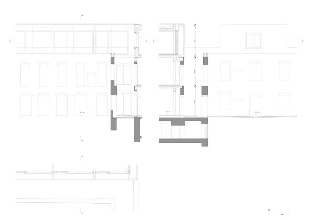 剖面大樣圖 德國Jacoby Studios總部/David Chipperfield Architects