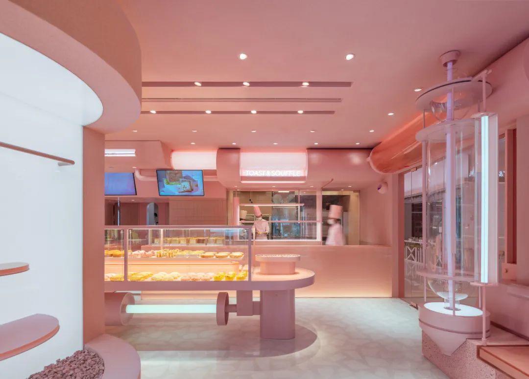 Bakery interior design 甜點麵包店室內設計 南京好利來Holiland Pink店／DAS Lab