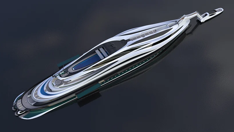 天鵝形巨型遊艇Avanguardia／Lazzarini Design
