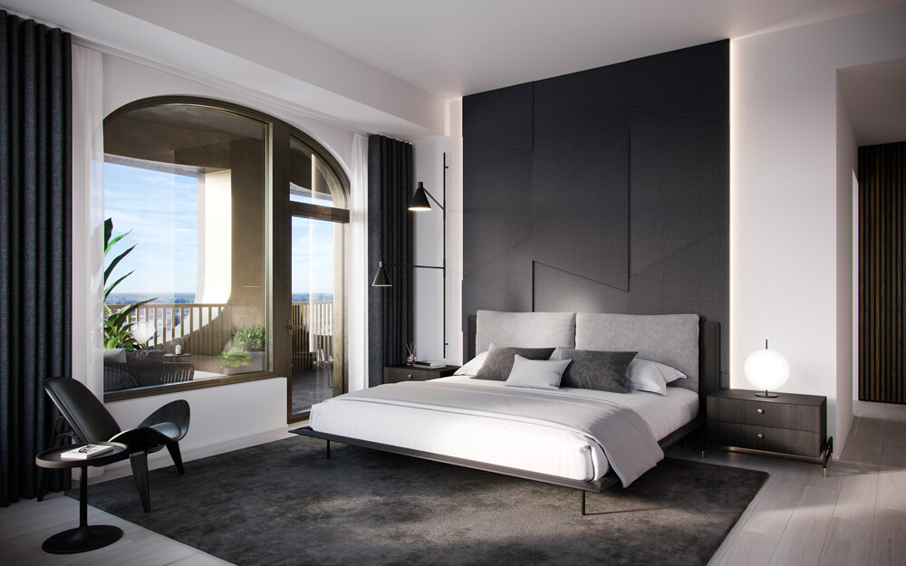 interior design 室內設計 臥室 bedroom New York City NYC Manhattan 130 William Luxury Condo 曼哈頓豪宅／Aston Martin David Adjaye