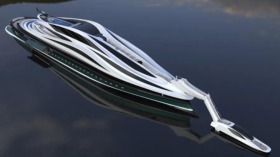 天鵝形巨型遊艇Avanguardia／Lazzarini Design