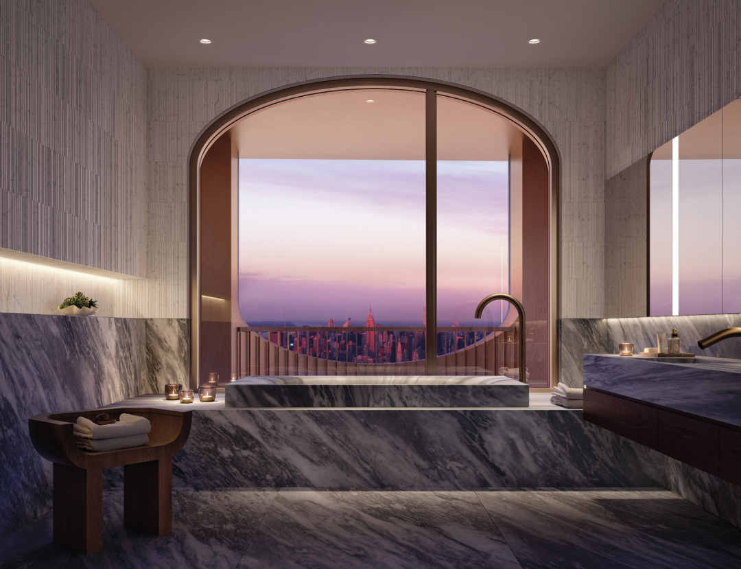 interior design 室內設計 衛浴浴室 bathroom New York City NYC Manhattan 130 William Luxury Condo 曼哈頓豪宅／Aston Martin David Adjaye