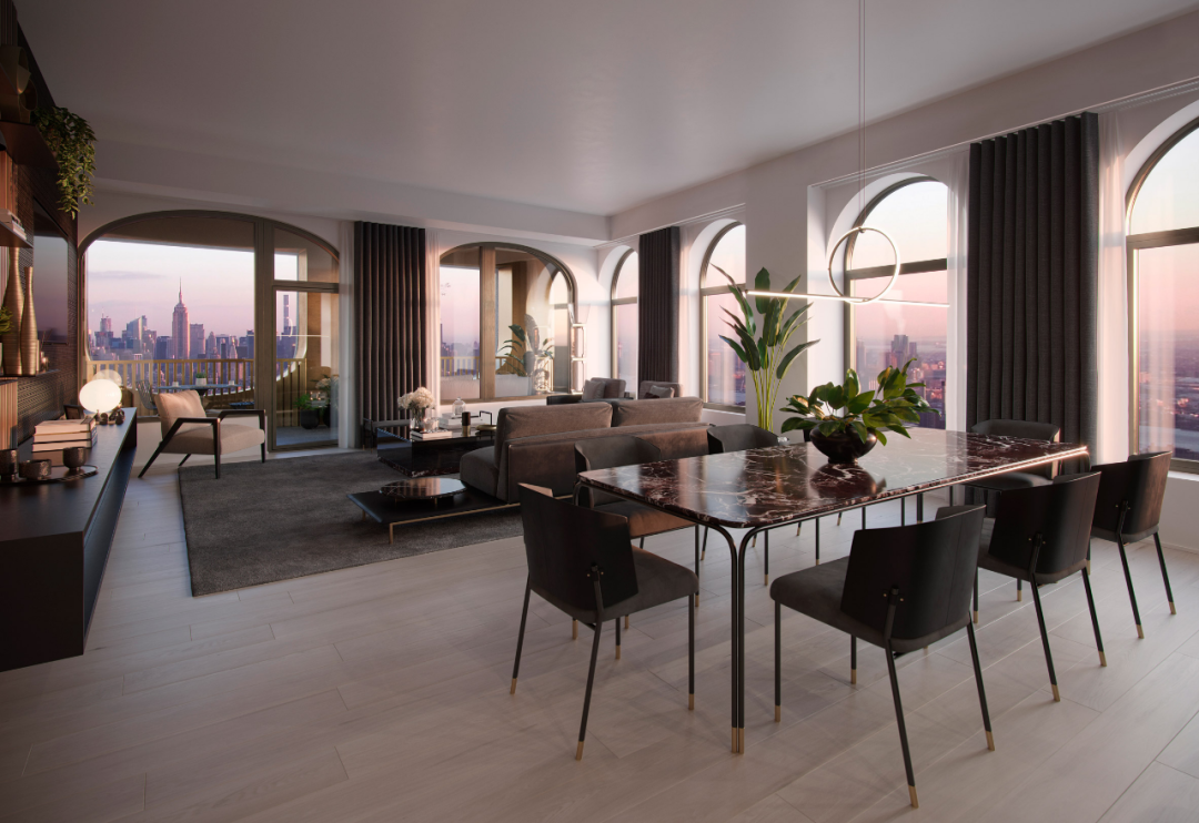 interior design 室內設計 起居室 客廳 living room  New York City NYC Manhattan 130 William Luxury Condo 曼哈頓豪宅／Aston Martin David Adjaye