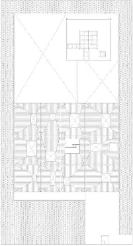 屋頂平面圖 Plan 馬來西亞單層私人住宅 Malaysia Cloister House／Formwerkz Architects