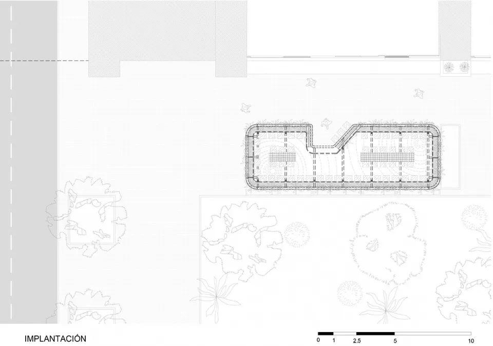 基地平面圖，阿根廷酒吧Williamsburg Bar／Hitzig Militello Architects