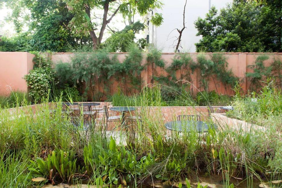 從瀉湖水池望向座位區 威尼斯活生潟湖景觀設計 Venice Garden Landscape Design Laguna Viva／Assemble Studio