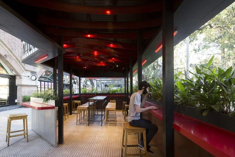半戶外用餐區，阿根廷酒吧Williamsburg Bar／Hitzig Militello Architects