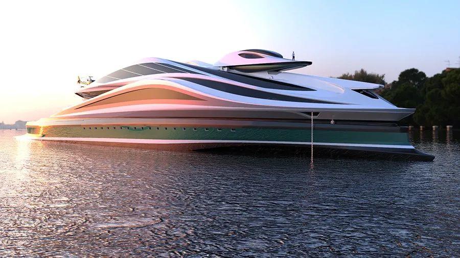 天鵝形巨型遊艇Avanguardia／Lazzarini Design