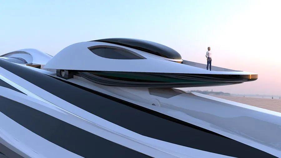 天鵝形巨型遊艇Avanguardia／Lazzarini Design