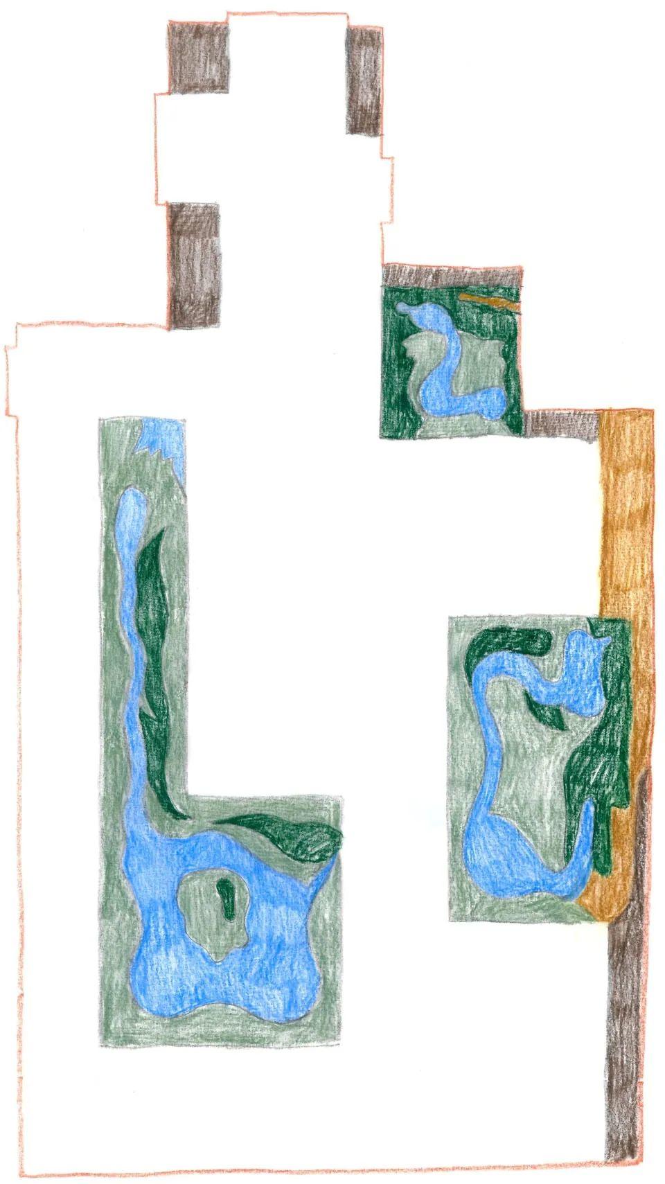 瀉湖水池平面圖 威尼斯活生潟湖景觀設計 Venice Garden Landscape Design Laguna Viva／Assemble Studio
