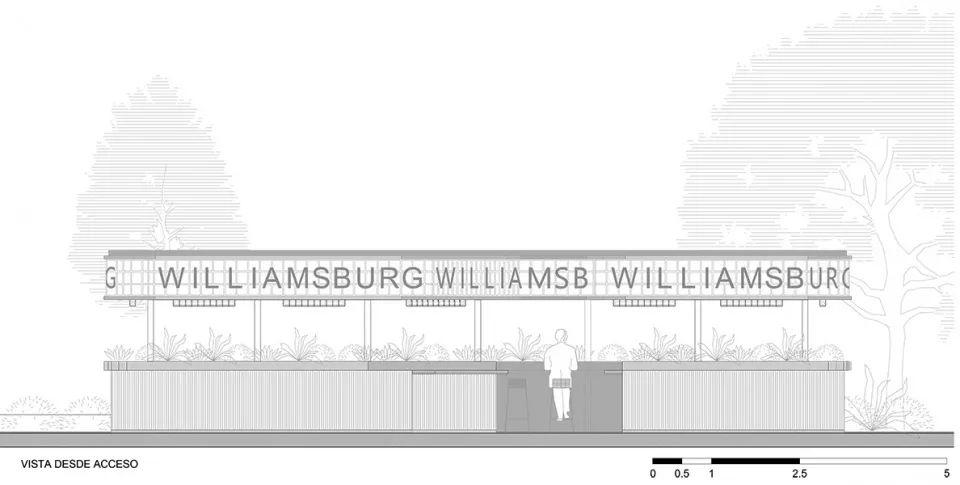 立面圖，阿根廷酒吧Williamsburg Bar／Hitzig Militello Architects