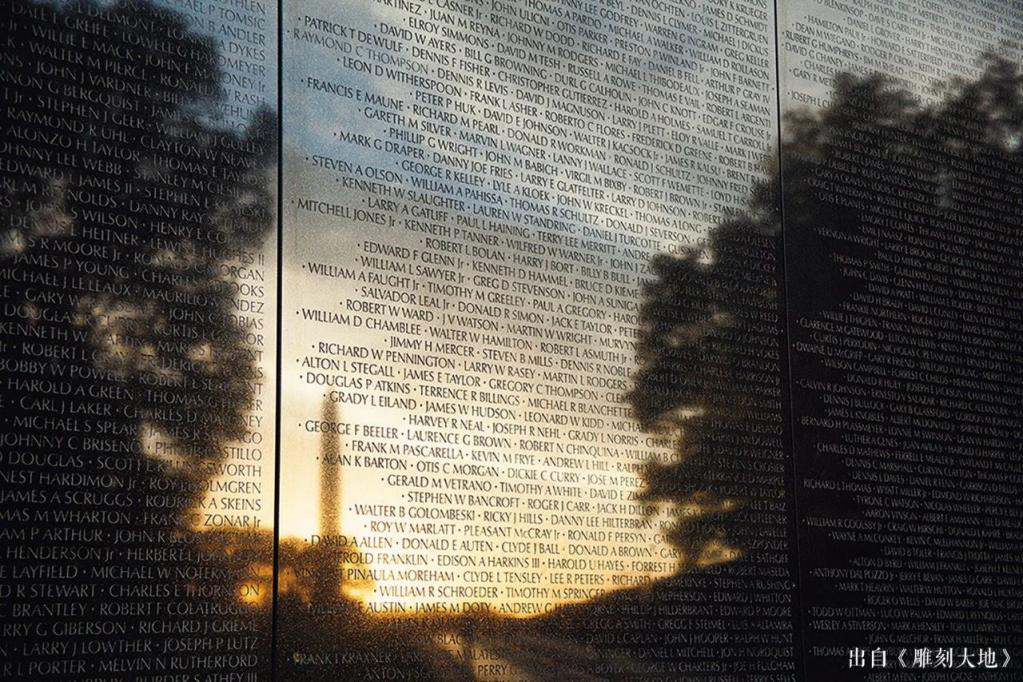 林瓔設計的越戰紀念碑(Vietnam Veterans Memorial)