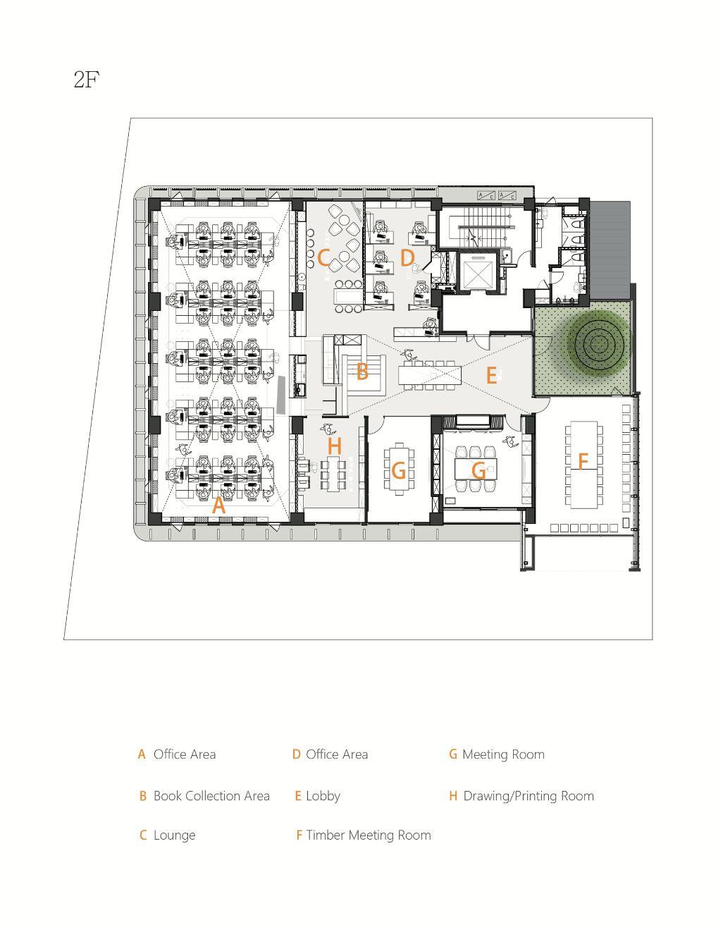 瑞柏盛大樓2F平面圖／開務聯合建築師事務所