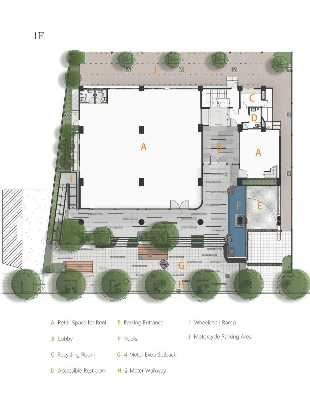 瑞柏盛大樓1F平面圖／開務聯合建築師事務所