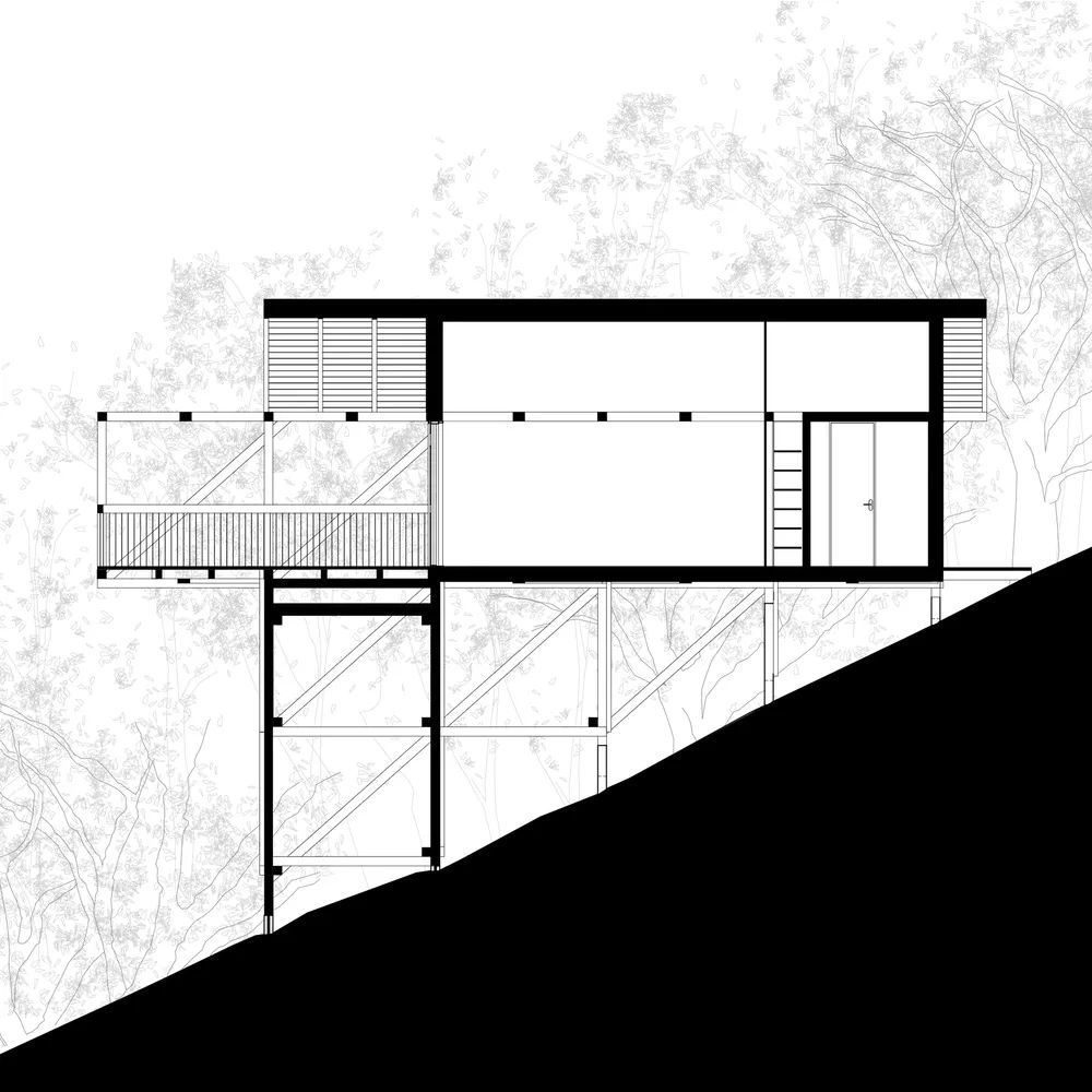 匈牙利度假木屋 木頭小屋 Hungary Wood wooden timber House on 12 Legs／RJZS Architects