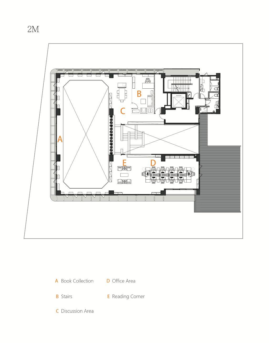 瑞柏盛大樓2M平面圖／開務聯合建築師事務所
