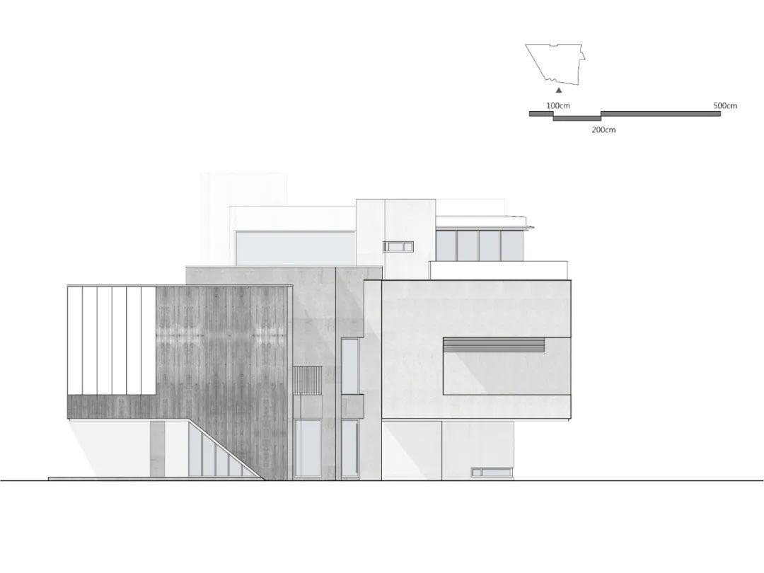東向立面圖 Elevation，長群建設「享空間」文化中心 / 冶鑄建築+設計工坊