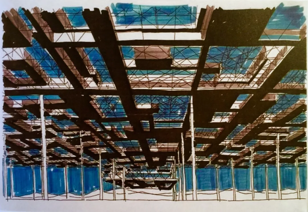 空間城市 Ville Spatiale 手繪圖／Yona Friedman