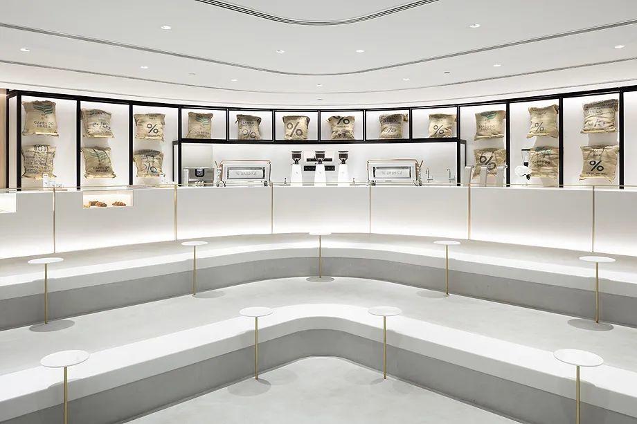 階梯座位，% Arabica咖啡館科威特品牌店／佐藤大 nendo