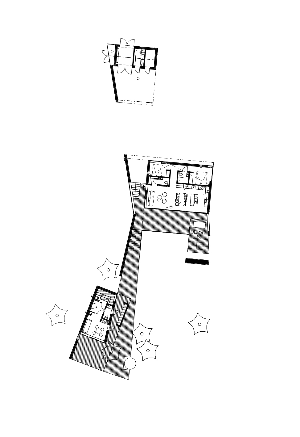 地面層平面圖，芬蘭私人別墅Villa Ryysyranta II／PAVE Architects