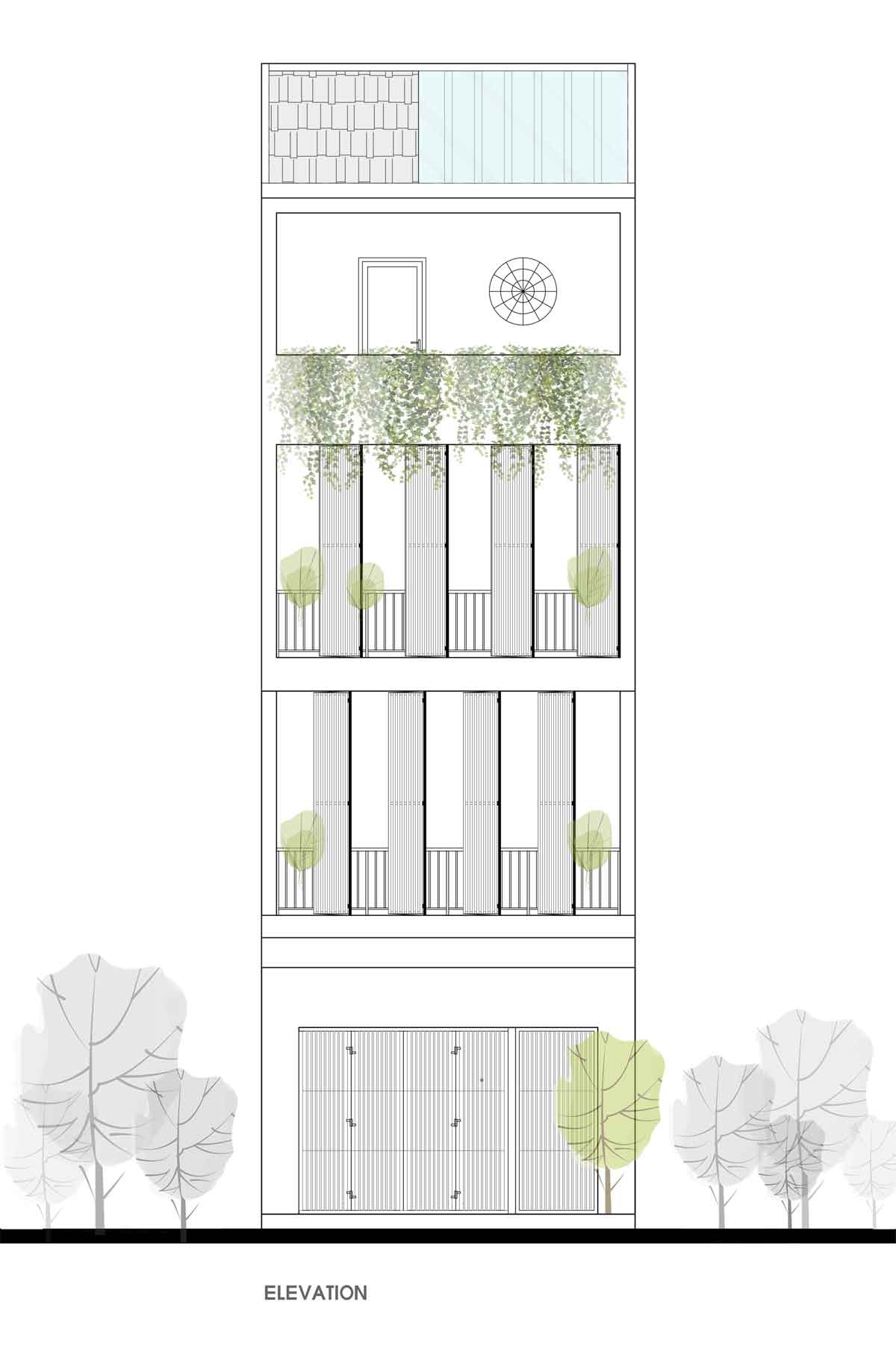立面圖，胡志明市NGỌC House私人住宅／Story Architecture