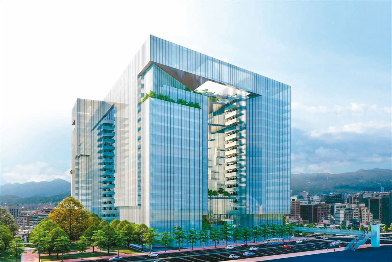 購物中心京華城改建成四棟商辦大樓,由李祖原建築師設計