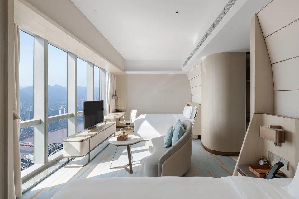 客房 bedroom 重慶來福士洲際酒店 最佳酒店綜合體  設計：CL3 Architects + Safdie Architects 位置：中國 重慶